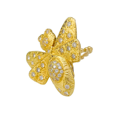 Bague 52 Bague Garnazelle "Papillon" en or jaune, diamants. 58 Facettes 31579