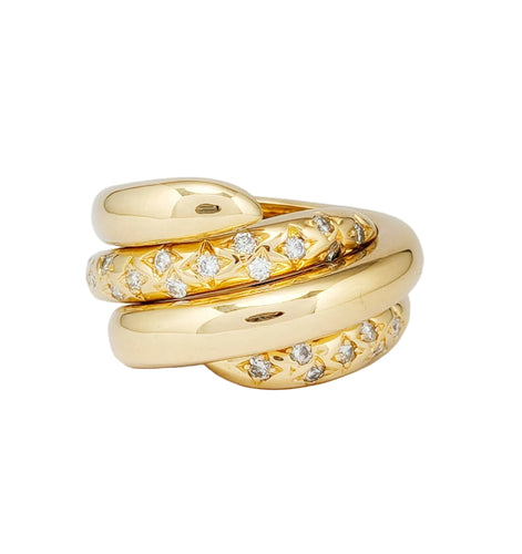 Bague Bague Chaumet « Tango » en or jaune 18 carats et diamant 58 Facettes 32617
