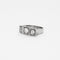 Bague 52 Bague en platine sertis de trois diamants taille ancienne 58 Facettes GU22