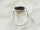 Anel em ouro branco, quartzo fumado e diamantes 