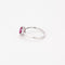 Bague 53 Bague or gris, saphir rose et diamants 58 Facettes THI0206