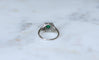 Bague 59 Bague Art Déco Emeraude et Diamants sur Platine 58 Facettes
