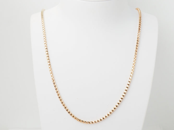 Collier Collier en or rose, maille venitienne ronde 58 Facettes 33342