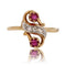 Bague 54 Bague duo rubis diamants 58 Facettes 21-674B
