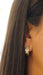 Boucles d'oreilles Boucles d'oreilles créoles en or blanc,Topaze bleue et diamants 58 Facettes 28590