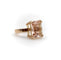 Bague 50 Bague vintage en or rose 14 carats avec morganite taille émeraude 58 Facettes A2001X
