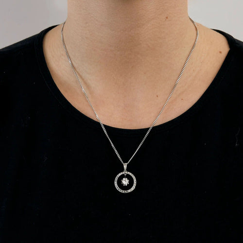 Pendentif Pendentif Or Blanc & Diamants 58 Facettes BO/230131