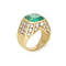 Bague 49 Bague vintage des années 80 avec diamants et émeraude naturelle de Colombie de 6,05 ct 58 Facettes G14081
