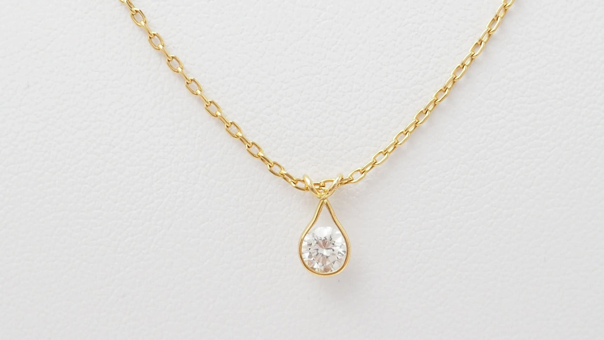 Collier AUGIS - Collier solitaire or jaune et diamant 58 Facettes 31794