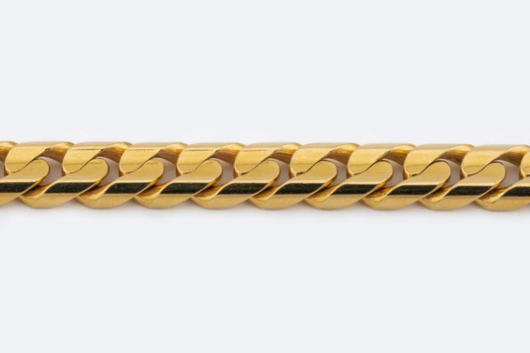 Bracelet Bracelet en or jaune à maille cubaine 58 Facettes brc252