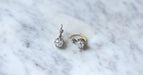 Boucles d'oreilles Dormeuses diamants 2,45 Cts, ors et platine 58 Facettes