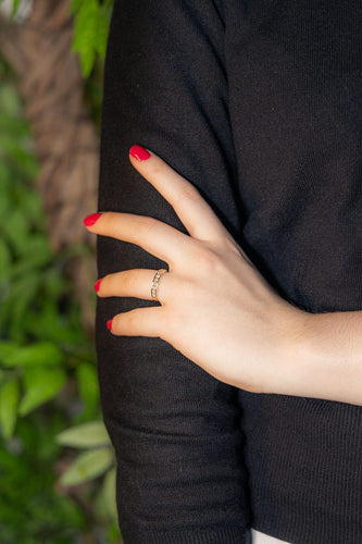 Bague 53.5 Bague Demi alliance Or jaune Diamant 58 Facettes 3675263CN