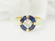 Bague 51 Bague ronde en or jaune, saphirs et diamant 58 Facettes 33402