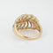 Bague 54 Bague plume en or jaune et diamants 58 Facettes G13649