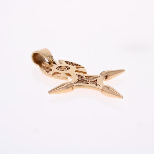 Pendentif Pendentif croix d'Agadez or rose filigranée 58 Facettes 24-327G