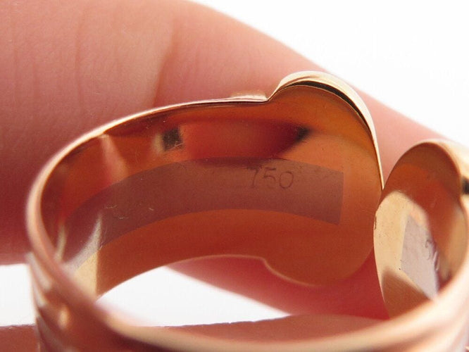 Bague 56 vintage bague CARTIER double c en 3 ors jaune rose blanc 58 Facettes 262048