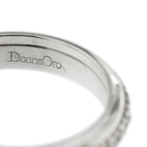 Bague 53 Bague or blanc avec diamants 58 Facettes 26509