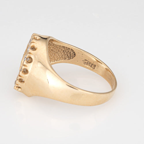 Bague 60 Bague fer à cheval vintage en diamant, bijou porte-bonheur 58 Facettes G14058