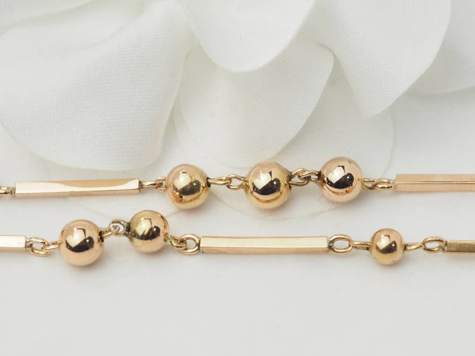 Collier Collier boules en or rosé 58 Facettes 33185