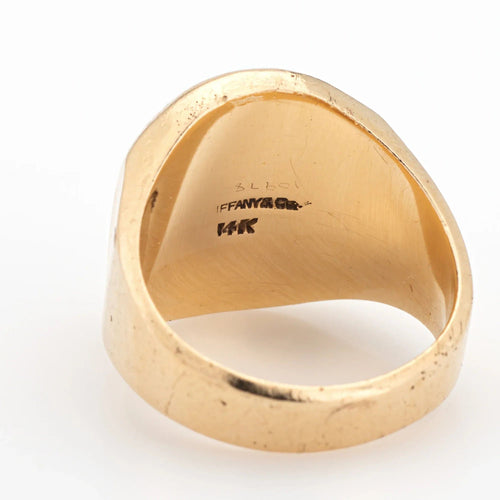 Bague 54 Tiffany & Co - Chevalière Initiale Vintage Or Jaune 58 Facettes G13442