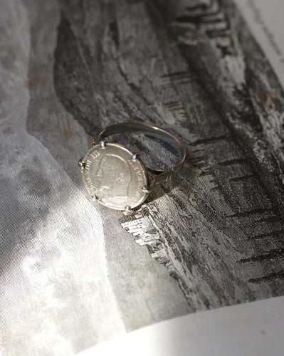 Bague 55.5 Bague pièce Napoléon 20 cent Francs 58 Facettes