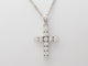 Collier collier croix vintage en or blanc et diamants 58 Facettes 32868