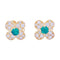 Boucles d'oreilles Clips Van Cleef & Arpels, "Fleurette", en or jaune, diamants et émeraudes. 58 Facettes 33755