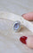 Bague Bague Marguerite Saphir Ceylan 6,32 Cts et Diamants 58 Facettes