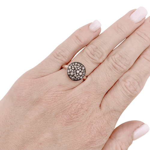 Bague 53 Bague Pomellato "Sabbia" or, diamants bruns. 58 Facettes 34309