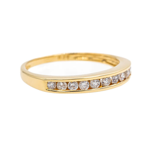 Bague 52 Bague Demi alliance Or jaune Diamant 58 Facettes 3002244CN