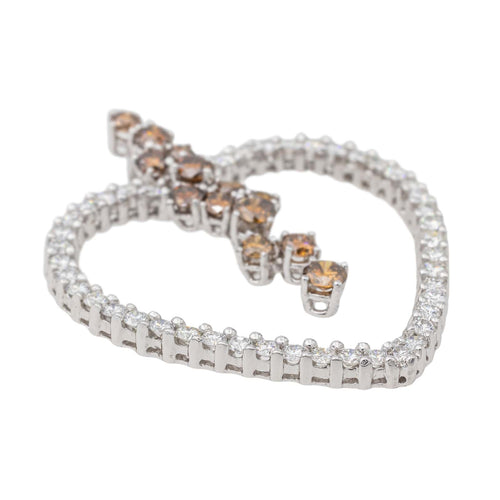 Pendentif Pendentif Coeur Or blanc Diamant 58 Facettes 3351134CN