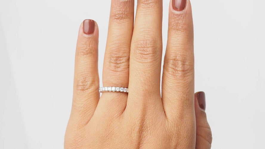 Giftering amerikansk i hvitt gull og diamanter 1,30ct 