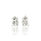 复古白金钻石耳环 