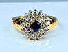 Bague 57 Bague or jaune saphir 26 diamants 58 Facettes AB373