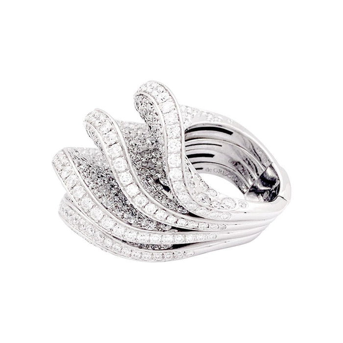 Bague 53 Bague De Grisogono "Onde" or blanc, diamants. 58 Facettes 33895