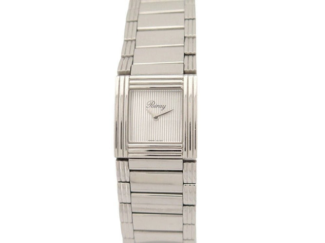 Montre montre POIRAY ma premiere manchette 27 mm quartz acier palladie 58 Facettes 259365