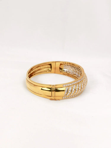 Bracelet Bracelet jonc or jaune diamants 5 ct 58 Facettes J404