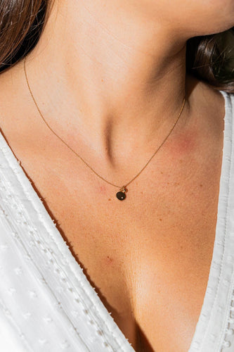 Collier Ginette NY Collier Pendentif Mini Ever Disc & Diam on Chain Or rose Diamant 58 Facettes 2682447CN