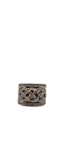 Bague 54 Bague nœud celtique en or blanc et diamants 58 Facettes 21004506