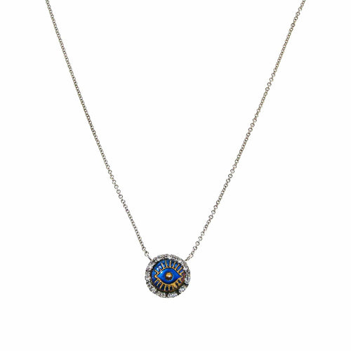 Collier Collier-Pendentif or, Diamants Naturels « EVIL EYE » 58 Facettes IG-201098/1