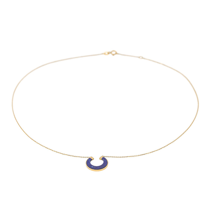 Yellow Gold Lapis Lazuli Necklace