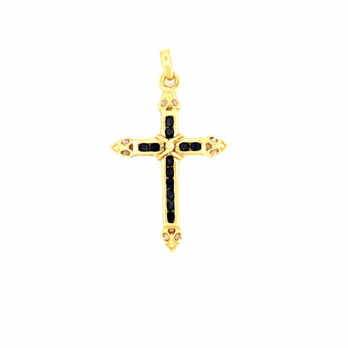 Pendentif Pendentif Croix or jaune topaze 58 Facettes B4PE-GS28845