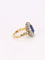 Bague 50 Bague marguerite ancienne or rose saphir coussin diamants 58 Facettes 1040.9