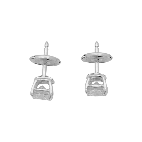 Boucles d'oreilles Puces d'oreilles or blanc 750/000, diamants. 58 Facettes 34762