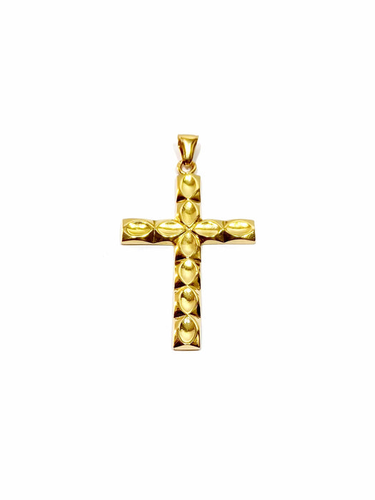 Pendentif Croix en or jaune 58 Facettes