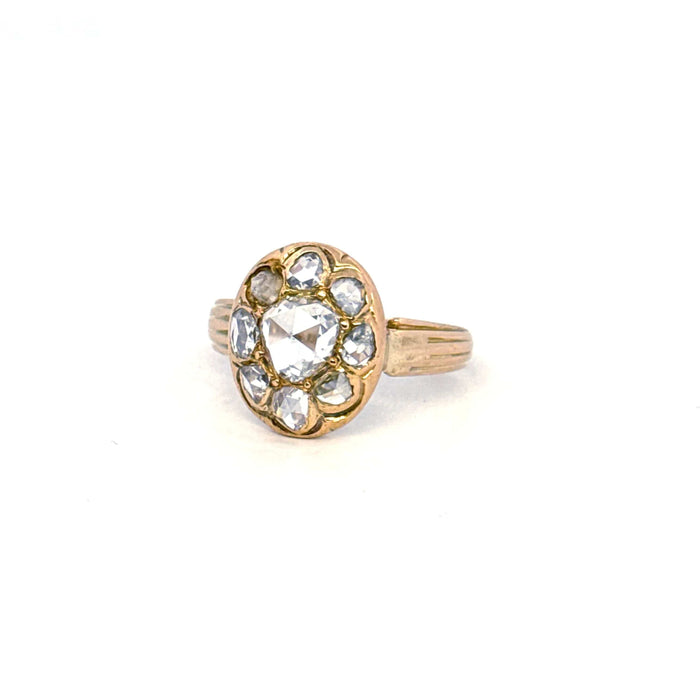 Bague 55 Bague Ancienne Or Jaune Diamants 58 Facettes 105-GS35025-1