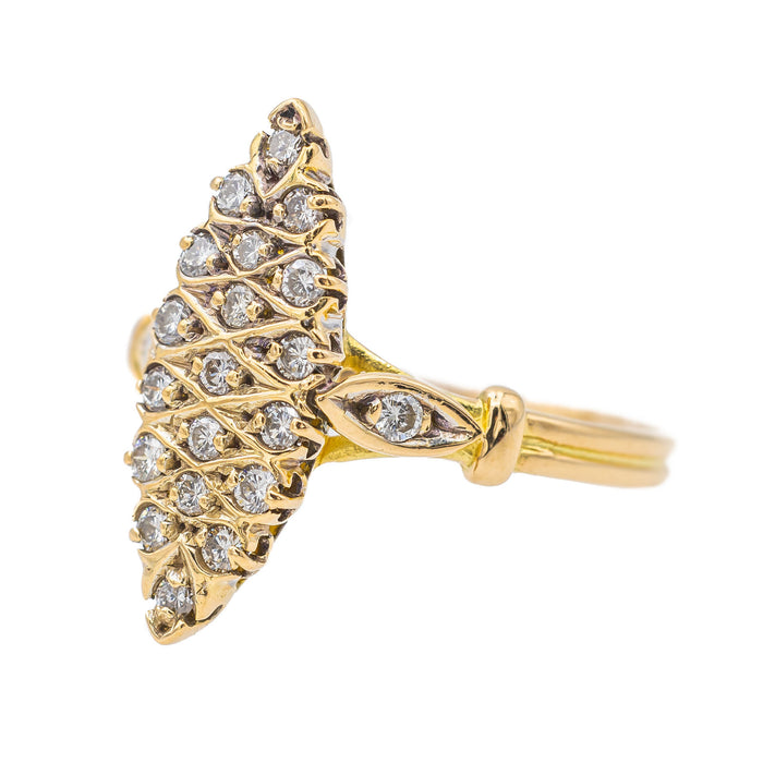 Anello Marchesa In Oro Giallo Con Diamanti