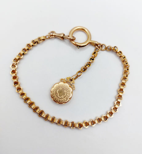 Montre Chaîne giletière de montre antique or rose 18k pendentif ciselé (circa 1900) 58 Facettes A05002