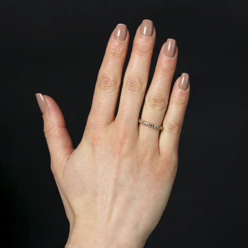 Bague 56 Alliance deux ors ciselée 58 Facettes CV133