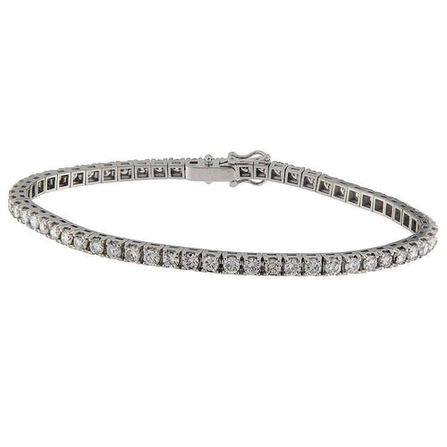 Bracelet Bracelet de tennis pour homme, or blanc avec diamants de 5,04 ct 58 Facettes G3883